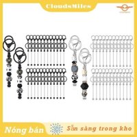 Set 24 Móc Khóa Đính Hạt Cườm Kim Loại Dùng Làm Đồ Thủ Công DIY