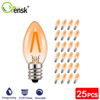 Set 25 Bóng Đèn edison e12 e14 1w c7 10w Trang Trí Tiệc Giáng Sinh