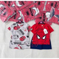 Set 2b quần áo siêu nhân chất cotton mềm mát cho bé trai
