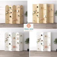 Set 3-5 vách bình phong Gỗ CNC phối kệ gỗ thu hút tài lộc, phong thuỷ (XƯỞNG SX, tặng bệ gỗ nút gỗ)