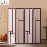 Set 3-6 Vách bình phong gỗ VUADECOR phong cách Nhật Bản, Hàn Quốc cao cấp