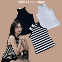 Set 3 áo ba lỗ cổ yếm nữ chất cotton tăm đẹp - Hl