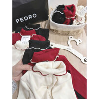 sét 3 áo len tăm nhung bèo cổ lọ