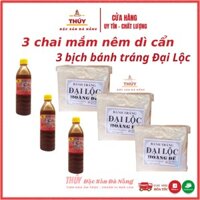 Sét 3 Bánh Tráng Đại Lộc và 3 chai mắm nêm Dì Cẩn làm Bánh Tráng Cuốn Thịt Heo siêu ngon