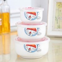 Set 3 bát sứ Doraemon (Kiện 20 bộ)(Hàng nguyên kiện)