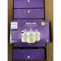 Set 3 Bình sữa Avent Natural bản mới nhất 2022 dung tích 125ml-260ml-330ml