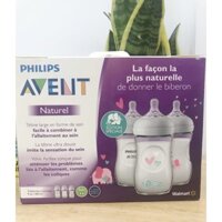 Set 3 bình sữa Philips Avent 260ml mẫu mới
