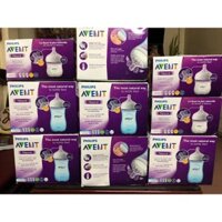 Set 3 bình sữa Philips Avent 260ml màu xanh