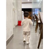 set 3 bộ dài tay mùa thu đông bé trai hình khủng long, rằn ri cho bé trai 1- 5 tuôi, 10-24kg
