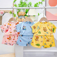 Set 3 bộ đồ ngủ mặc nhà họa tiết siêu yêu cho bé chất liệu thun lạnh mền mại ByRian