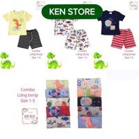 Set 3 Bộ lửng thun borip chất mềm cho bé trai Baby Wear (5-12kg) KEN STORE