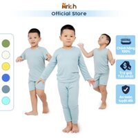 Set 3 bộ quần áo ASTAR mới, màu trơn vải cotton rayon cho bé trai, bé gái từ 9 tháng đến 6 tuổi
