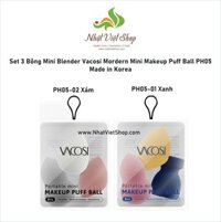 Set 3 Bông Mini Blender Vacosi Mordern Mini Makeup Puff Ball