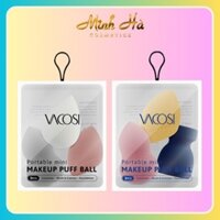 Set 3 bông mini Blender Vacosi PH05 khác nhau nở đều tạo được bước trang điểm nền tự nhiên với lớp phấn lâu trôi hơn