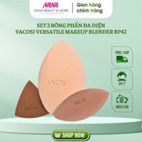 Set 3 bông phấn đa diện VACOSI Versatile Makeup Blender BP42 - Nana Shop