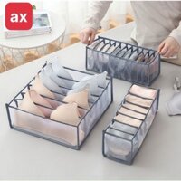 sét 3 cái Túi Vải Đựng Quần Áo 7 Ngăn Size Đựng Quần Jean,Khay Vải Đựng Đồ Lót Tất Vớ Tiện Dụng,Túi Sắp Xếp Tủ Quần Áo