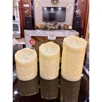 Set 3 cây nến nhựa điện tử chạy pin AAA trang trí decor studio, gia đình, nhà hàng, khách sạn