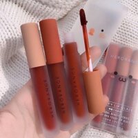 Set 3 cây son kem lì Herorange Fluffy Lip Glaze Senabeauty