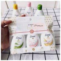 Set 3 chai sữa tắm Dove nội địa Nhật 45g hương anh đào, trà xanh, sữa gạo
