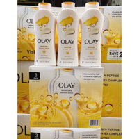 Set 3 chai Sữa Tắm Dưỡng Trắng Da Olay Moisture 700ml Của Mỹ.