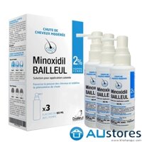 SET 3 CHAI THUỐC XỊT MỌC TÓC, CHỐNG RỤNG TÓC MINOXIDIL 2% BAILLEUL 60ML