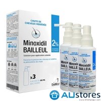 SET 3 CHAI THUỐC XỊT MỌC TÓC, CHỐNG RỤNG TÓC MINOXIDIL 2% BAILLEUL 60ML