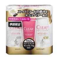 Sét 3 dầu gội xả dưỡng tóc Clear xanh trắng 815g