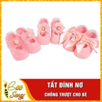 Set 3 Đôi Tất Đính Nơ Chống Trượt Cho Bé siêu xinh ak