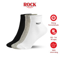 Set 3 Đôi tất nam cao cấp cổ thấp ROCK UNDERWEAR VA 502, ngăn mùi, thấm hút, kháng khuẩn
