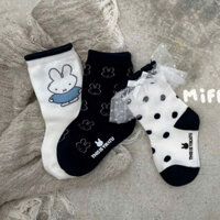 Set 3 đôi tất sơ sinh cho bé phong cách Hàn Quốc hình Thỏ Pony