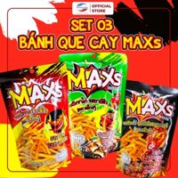 [Set 3 gói] Bim Bim Bánh Tăm Que Cay Thái Lan - MAXs (Vị Sốt Hàn Quốc, Chili Siêu Cay, Thịt Nướng)
