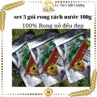 set 3 gói rong nho tách nước 100g tặng kèm nước sôt