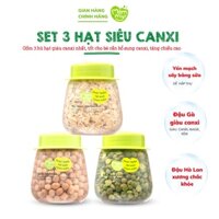 Set 3 hạt ăn dặm hữu cơ siêu canxi Mămmy cho bé ăn dặm: Yến Mạch, Đậu Gà, Đậu Hà Lan