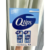 Set 3 hộp 2x 625 + 500 cây bông tăm Qtips của Mỹ