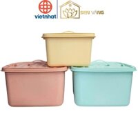 Set 3 Hộp đựng đồ đa năng nhựa VIỆT NHẬT 6L, 10L - Nắp kín, khóa gài - Quần áo, đồ chơi bé 6626-1/2