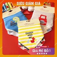Set 3 Khăn yếm tam giác Mom's Care QUẢNG CHÂU 2 lớp dày dặn, có cúc bấm tiện lợi cho bé (MỚI)
