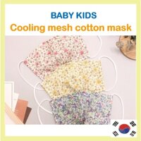 Set 3 Khẩu Trang cotton Lưới Làm Mát Họa Tiết Hoa Phong Cách Hàn Quốc Cho Bé Sơ Sinh