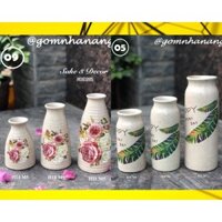 Set 3 lọ hoa gốm sứ Bát Tràng/ Lọ hoa decor đẹp