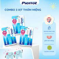 Set 3 lọ Xịt Thơm Miệng PIERROT Kháng Khuẩn, Loại Bỏ Mùi Hôi, Hơi Thở Thơm Mát Mouth Spray 10ml/lọ