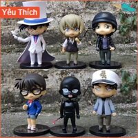 Set 3 Mô Hình Búp Bê Thám Tử Conan Kaito Kidd Xiaolan Kudo Shinichi Aihara Aikai Kurokahara