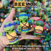 Set 3 mô hình Ninja Rùa đúc đặc, cao 8cm, hãng Mattel xuất dư không hộp BEE VNXK