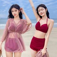 Sét 3 món áo tắm đi biển SEXY thu hút, áo voan choàng xinh