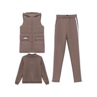 Set 3 món bộ đồ thể thao bà mẹ trung niên thu đông new ấm áp