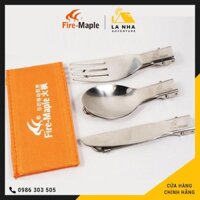 Set 3 món Dao Thìa Dĩa/Dao Muỗng Nĩa gập gọn Inox Cao Cấp Fire Maple FMT-803 Chính hãng Là Nhà - tiện lợi mang đi