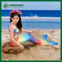 Set 3 Món Đồ Bơi Đuôi Cá Nhiều Màu Sắc Cho Bé Gái