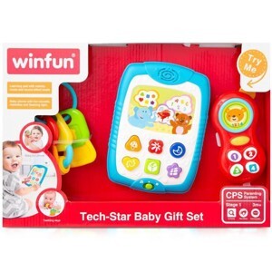 Set 3 món đồ chơi điện thoại, Ipad kèm chìa khóa gặm nướu Winfun 3024