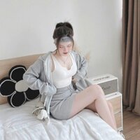 SÉT 3 MÓN NỈ ÁO TRONG TĂM LẠNH ÁO KHOÁC VÀ CHÂN VÁY NỈ( CHÂN VÁY CÓ LÓT)