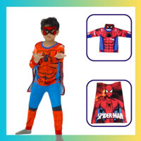 Set 3 món quần áo người nhện BigBap cho bé chất vải cotton thoáng mát phong cách năng động