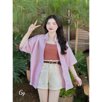Set 3 món sơ mi hồng quần đùi kèm nịt như ảnh siêu xinh