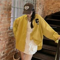 SET 3 MÓN SƠ VÀNG: ÁO SƠ MI VÀNG THÊU CHỮ C + ÁO SÁT NÁCH CỔ TIM GÂN TRẮNG + CHÂN VÁY TRẮNG LƯNG THUN TÚI RÚT DÂY (TH)